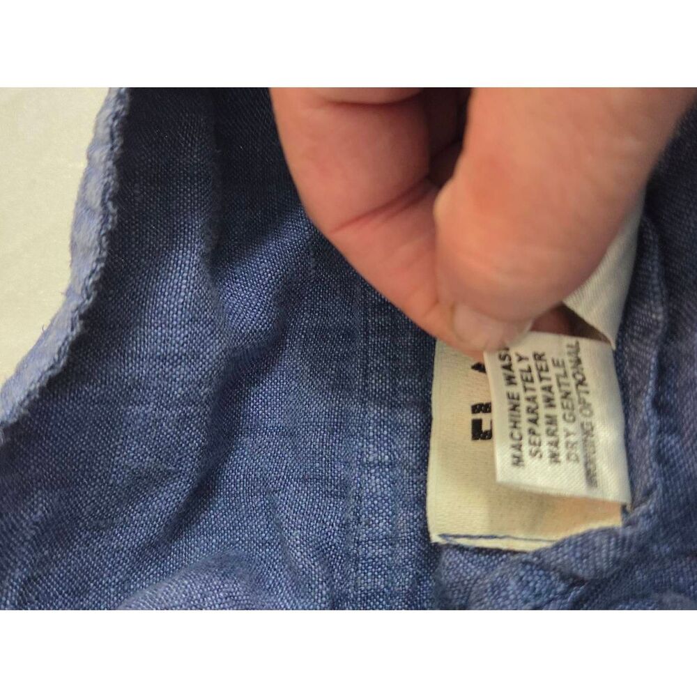 VTG Flax by Jeanne Engelhart Linen Chambray Button Down Sz. 3G (22-24) - Picture 5 of 5